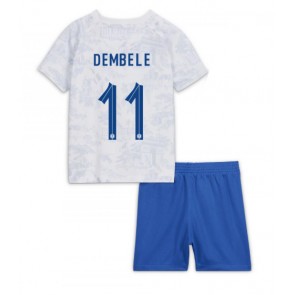 Francie Ousmane Dembele #11 Dětské Venkovní dres komplet MS 2022 Krátký Rukáv (+ trenýrky)